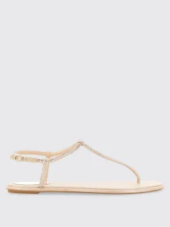 Sandalo Rene Caovilla in nappa con cristalli all over