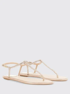 Sandalo Rene Caovilla in nappa con cristalli all over