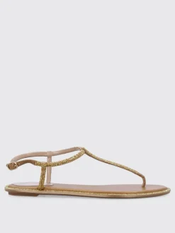 Sandalo Rene Caovilla in nappa e raso con strass