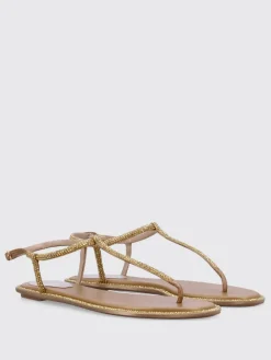 Sandalo Rene Caovilla in nappa e raso con strass