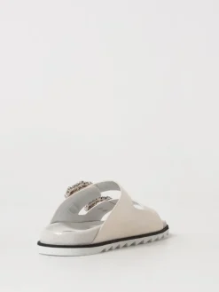 Sandalo Roger Vivier in pelle con fibbie gioiello