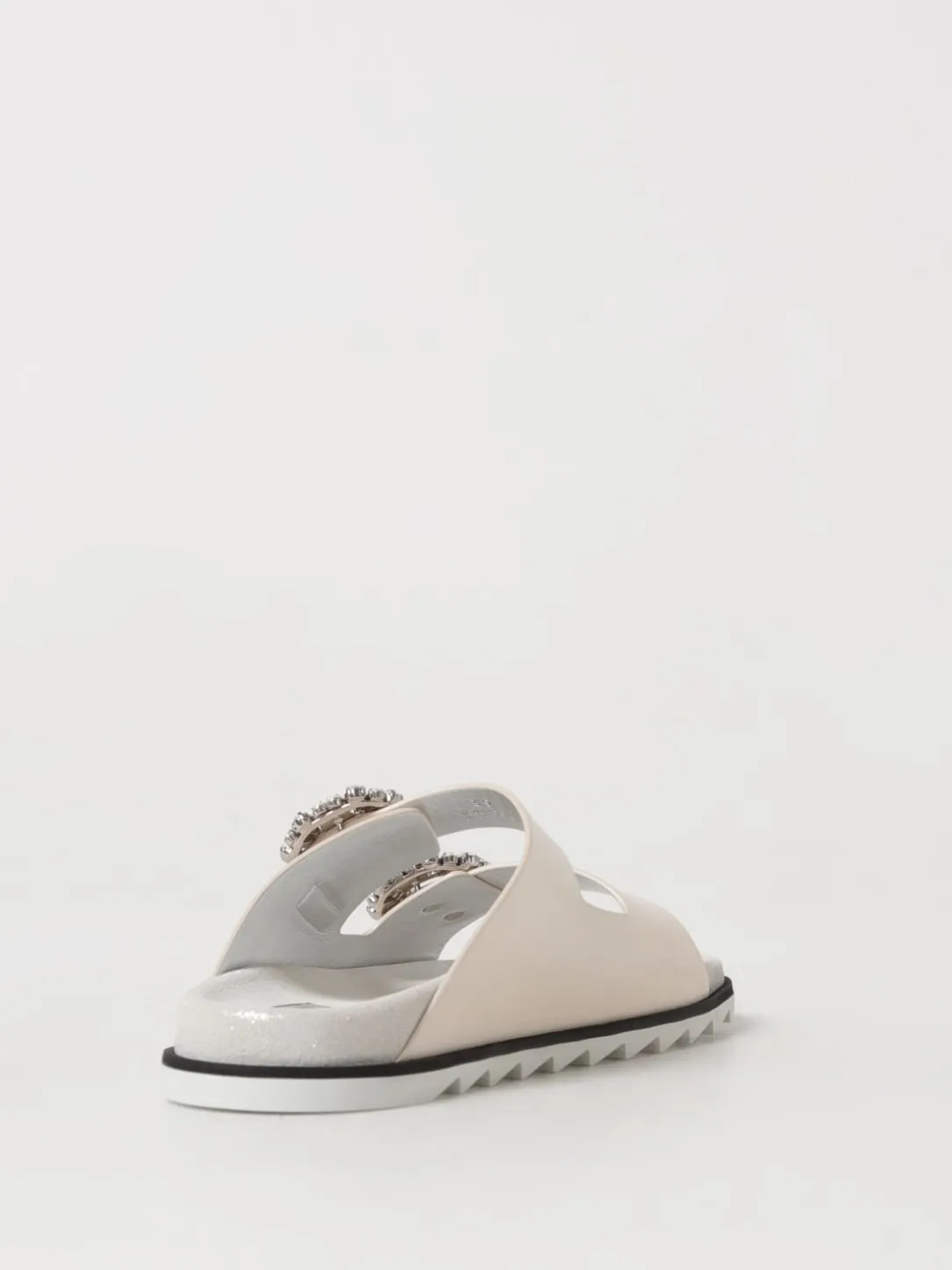 Sandalo Roger Vivier in pelle con fibbie gioiello