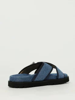 Sandalo Sergio Rossi in denim di cotone e nappa