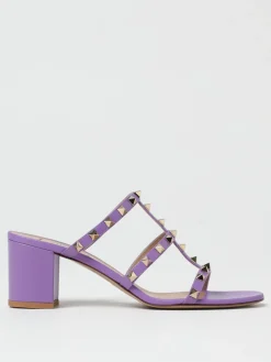 Sandalo Slider Rockstud Valentino Garavani in pelle di vitello