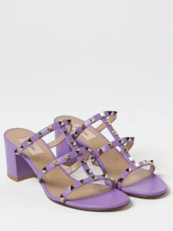 Sandalo Slider Rockstud Valentino Garavani in pelle di vitello