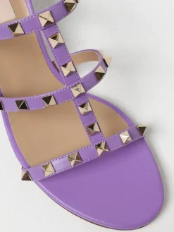 Sandalo Slider Rockstud Valentino Garavani in pelle di vitello