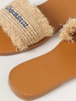 Sandalo Summer Lovers Dsquared2 in rafia crochet