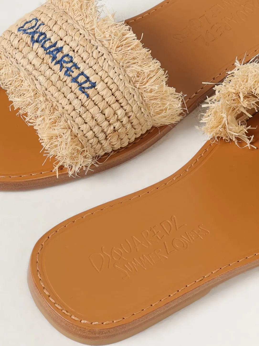 Sandalo Summer Lovers Dsquared2 in rafia crochet