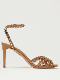 Sandalo Tequila Aquazzura in nappa con strass