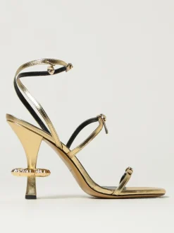 Sandalo The Daisy Marc Jacobs in pelle laminata con applicazioni