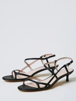 Sandalo Twinset Actitude in pelle sintetica