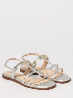 Sandalo Twinset in misto pelle con morsetto