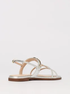 Sandalo Twinset in misto pelle con morsetto