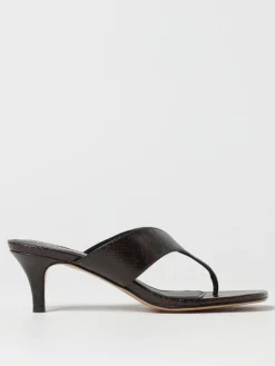 Sandalo Twinset in pelle stampa pitone