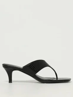 Sandalo Twinset in pelle stampa pitone