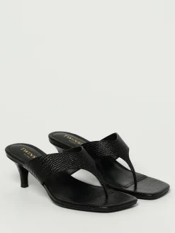 Sandalo Twinset in pelle stampa pitone