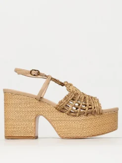 Sandalo Twinset in rafia intrecciata