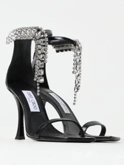 Sandalo Verity Jimmy Choo in naplak con cristalli