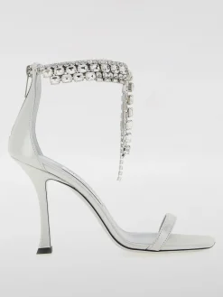 Sandalo Verity Jimmy Choo in pelle laminata con strass
