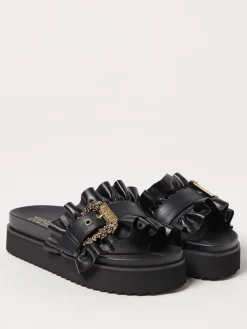 Sandalo Versace Jeans Couture in pelle sintetica drappeggiata