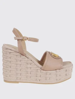 Sandalo VLogo Signature Valentino Garavani in pelle a grana