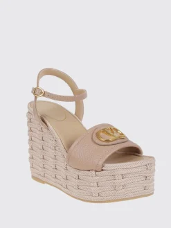 Sandalo VLogo Signature Valentino Garavani in pelle a grana