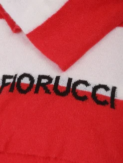 Sciarpa con logo a righe rossa Fiorucci