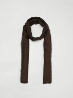 Sciarpa Curvone Max Mara in lana e seta con logo jacquard