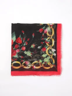 Sciarpa Dolce & Gabbana in cashmere e seta con stampa floreale