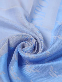 Sciarpa Emporio Armani in misto cotone con logo jacquard