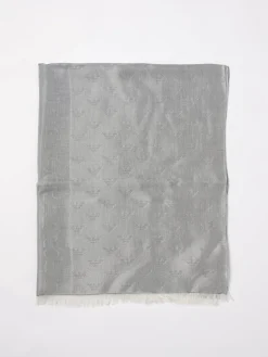 Sciarpa Emporio Armani in misto cotone con logo jacquard