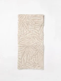 Sciarpa Ethnic Print Brunello Cucinelli in lino stampato