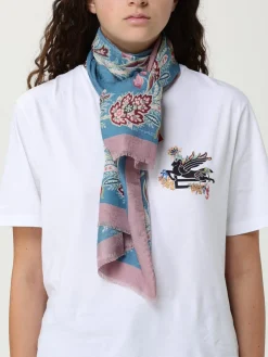 Sciarpa Etro in misto lana con stampa floreale