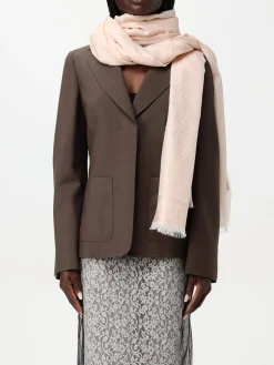 Sciarpa FF Fendi in seta e lana con monogram jacquard