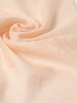 Sciarpa FF Fendi in seta e lana con monogram jacquard