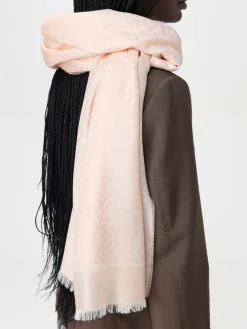 Sciarpa FF Fendi in seta e lana con monogram jacquard