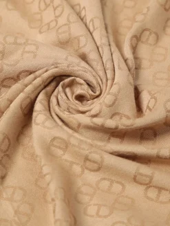 Sciarpa Oval T Twinset in viscosa con logo jacquard