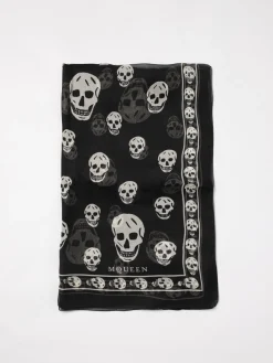 Sciarpa Skull McQueen in seta stampata