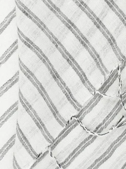 Sciarpa Sparkling Brunello Cucinelli in lino con righe jacquard