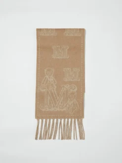 Sciarpa Wsanima Max Mara in cashmere con stampa logo