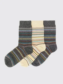 Set 3 paia di calze Paul Smith in cotone a righe