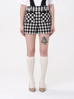 Shorts pied-de-poule Valentino in misto lana vergine