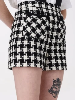 Shorts pied-de-poule Valentino in misto lana vergine