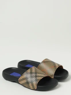 Sliders Dive Check Burberry in gomma stampata