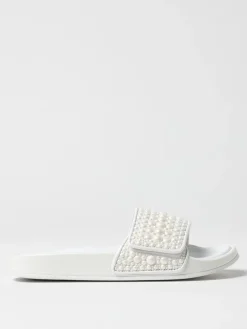 Sliders Fitz Jimmy Choo in mesh con perle cabochon