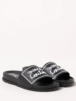 Sliders Versace Jeans Couture in gomma con logo