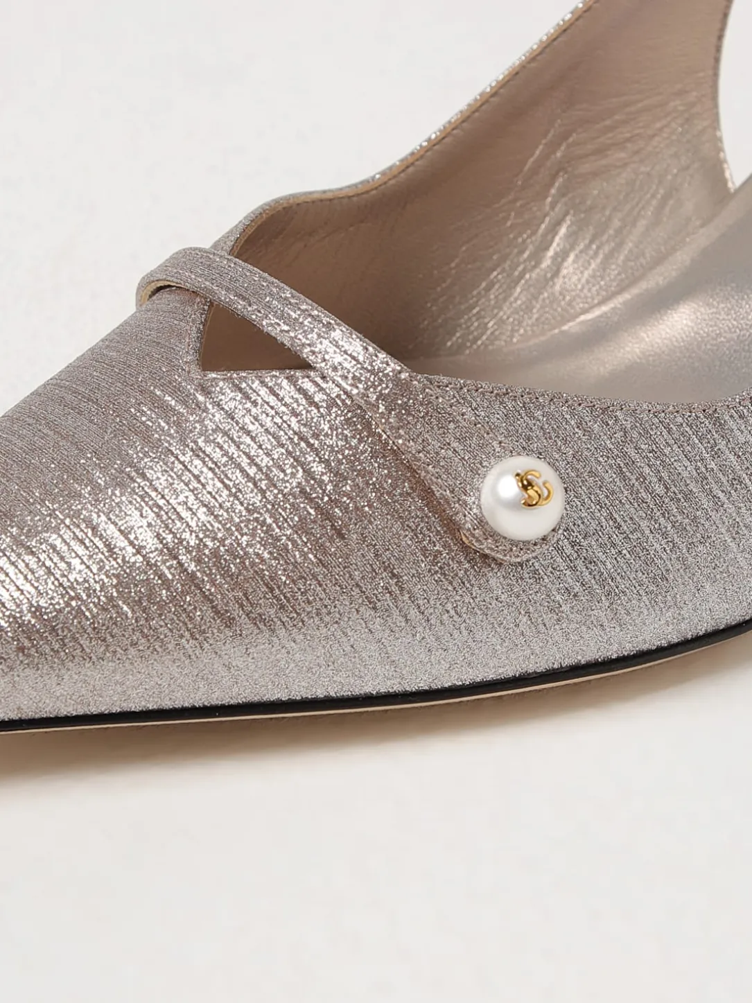 Slingback Amita Jimmy Choo in tessuto lamè