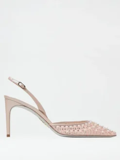 Slingback Aretha Rene Caovilla in pelle e nylon con applicazioni