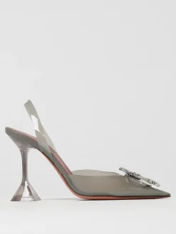 Slingback Begum Amina Muaddi in pvc con fibbia gioiello