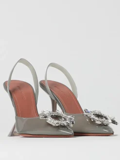 Slingback Begum Amina Muaddi in pvc con fibbia gioiello